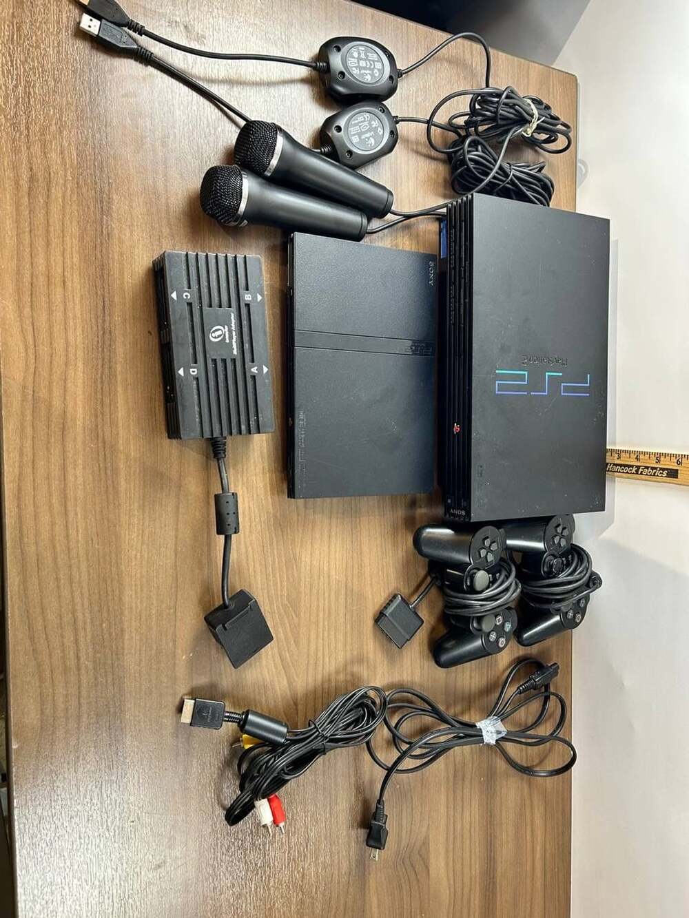 Sony PlayStation 2 PS2 Console Lot 2 Systems 2 Controllers Tested Working